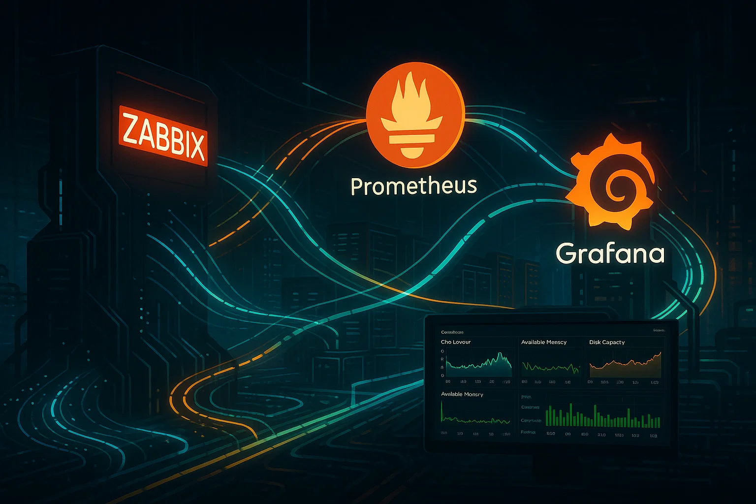 بررسی Zabbix Prometheus و Grafana